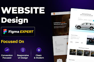design a high converting responsive website UI UX in figma