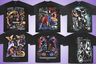 design vintage collage bootleg style graphic tees