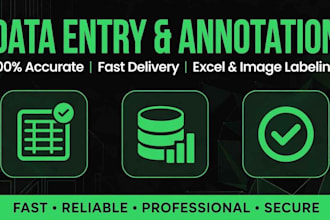 do accurate data entry, data annotation and image labeling for ai
