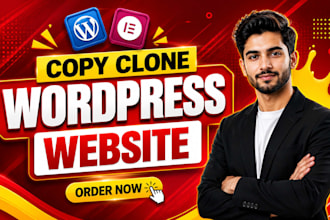 copy clone duplicate wix webflow to wordpress website by elementor