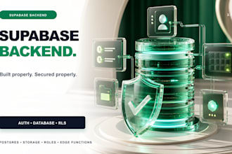build your supabase backend with auth database rls and storage