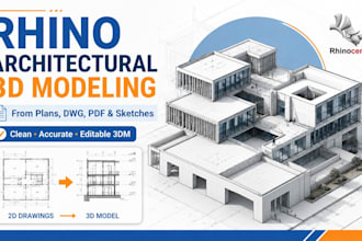 create architectural 3d models in rhino from plans