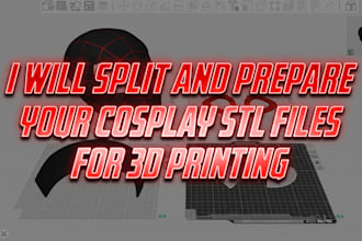 split and prepare your cosplay stl files for 3d printing