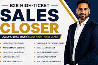 high ticket b2b sales closer salesperson appointment setter sales representative