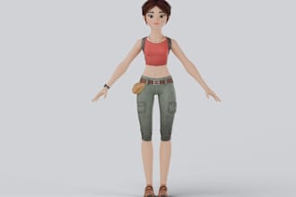 create 3d animation lowpoly psx model, ps1 rigging, ps2 graphic, game art, pixel