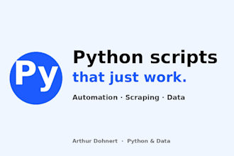write clean python scripts for automation web scraping and data tasks
