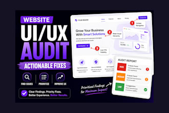 audit your website UI UX and give actionable improvements