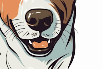create minimalist and professional dog logo design