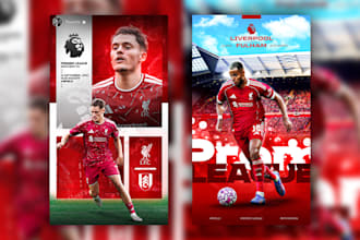 design professional matchday poster for social media platforms