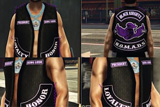 create fivem kuttes custom fivem clothing kuttes mc mc vest biker clothing