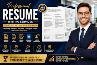 professionally write and edit resume, CV and cover letter