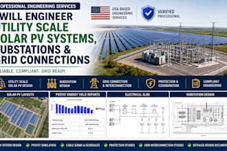 design solar pv systems, solar farms, substations and grid connections