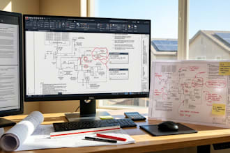 address ahj redlines and utility comments on solar cad permit drawings