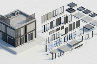 create game ready modular buildings for roblox, unreal engine and unity games