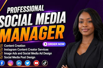 be your social media marketer for content and marketing manager