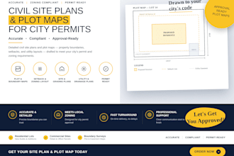 draft civil site plans and plot maps for city permits