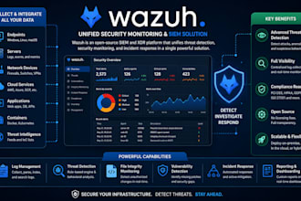 install and configure wazuh siem xdr for threat detection and monitoring