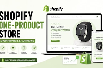 design a shopify one product store for dropshipping and ecommerce