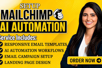 setup mailchimp ai automation email campaign templates mailchimp landing page