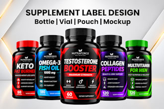 supplement label design product label design packaging peptide label design