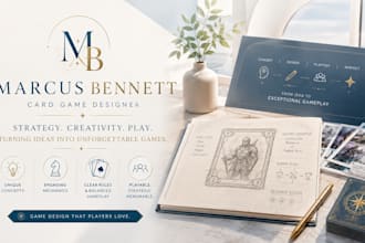 design custom card game mechanics, rules and gameplay