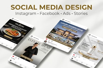 design instagram, facebook post and social media ad creative
