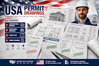 create architectural and structural drawings for georgia, utah and ca permit