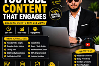 write engaging youtube video scripts and content