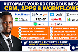 jobnimbus acculynx roofr servicetitan quickbooks zapier twilio ghl wati n8n