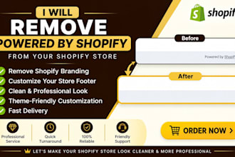 remove powered by shopify from your shopify account