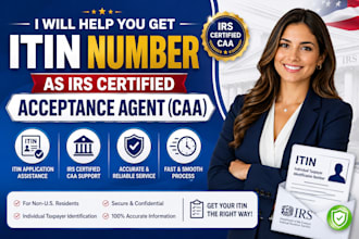 help you get itin number as irs certified acceptance agent caa