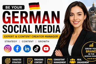 be your german social media expert and social media content creator manager
