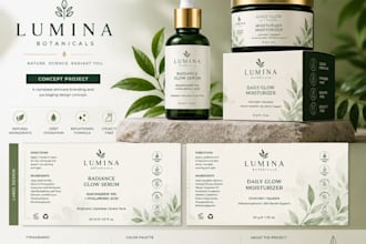 design skincare and cosmetic label, beauty, oil label, product packaging design