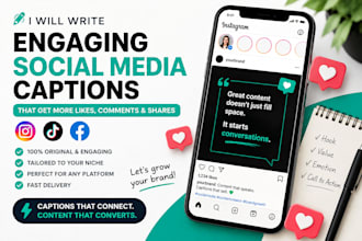 create engaging social media captions and post ideas