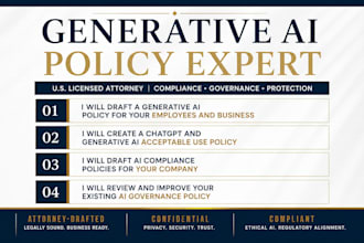 review and improve your existing ai governance or employee policy as US attorney