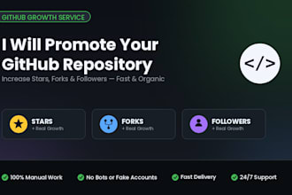 promote your github repos increase fork and stars including followers
