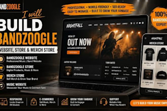 bandzoogle website bandzoogle store music website band website merch store