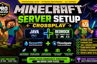 minecraft server setup crossplay geysermc floodgate hosting pro java bedrock