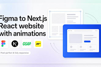 convert figma to nextjs react website with animations