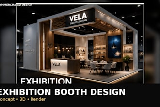 design and render 3d retail displays, kiosks and exhibition booths