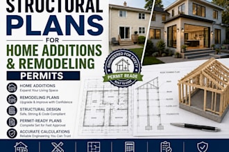 design structural plans for home additions and remodeling permits