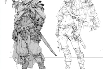 design sketches with your character