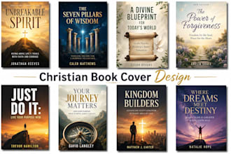 design faith based christian book cover, kindle cover design, devotional KDP