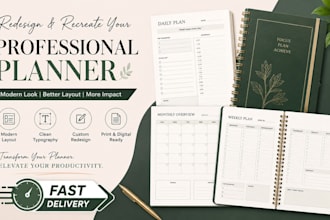 redesign and recreate your professional planner design
