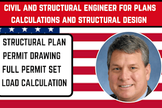 be civil and structural engineer for plans calculations and structural design