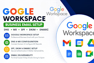 setup google workspace business email dns mxrecord spf dkim dmarc deliverability