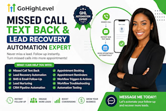 set up gohighlevel missed call text back and lead recovery