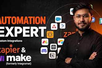 build advanced zapier, make, and API automations