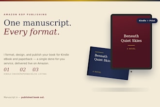 format your ebook paperback and hardcover for amazon KDP