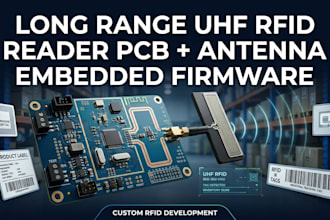 design long range uhf rfid reader pcb, antenna and embedded firmware